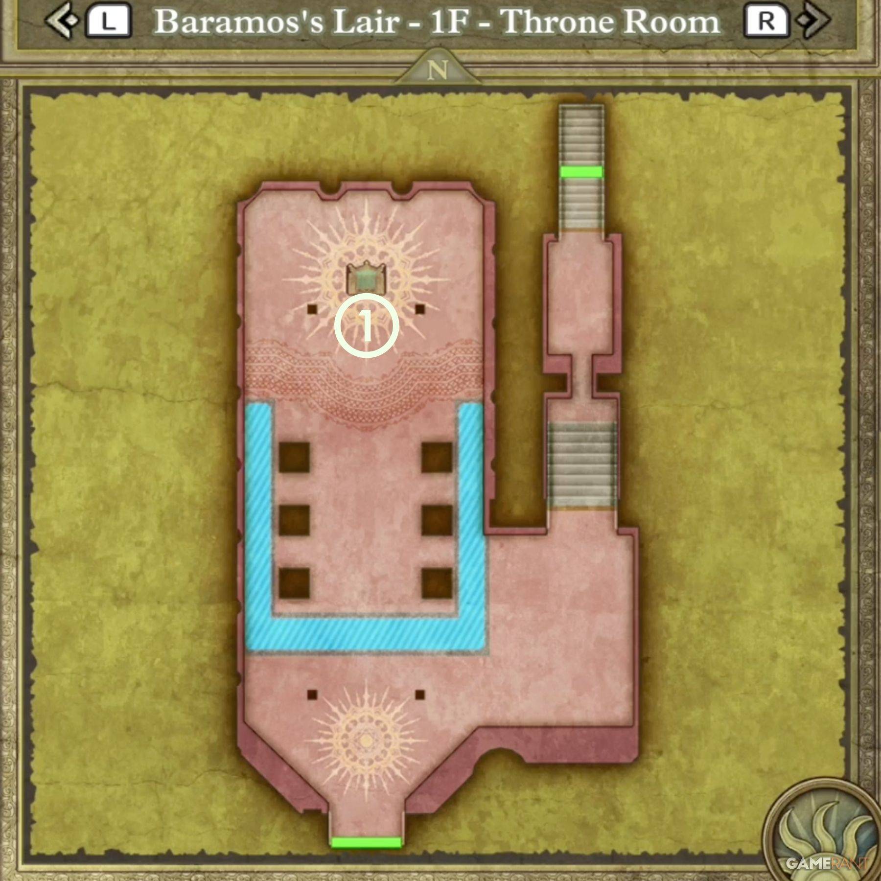 Image: Map highlighting treasure locations in Throne Room