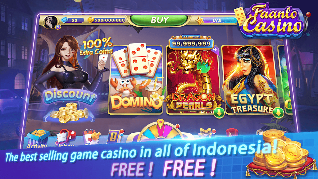 Faanlo Casino - 3D Domino Gaple Slots Online Schermafbeelding 0