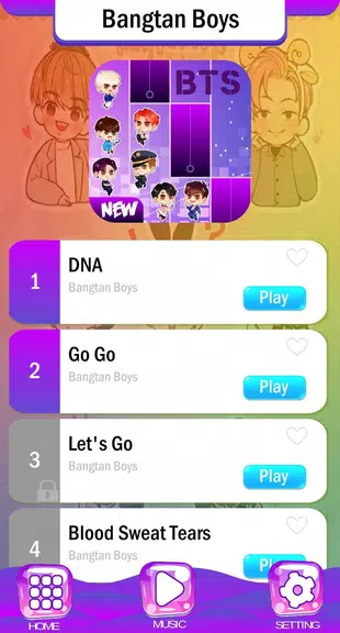 BTS Chibi Piano Tiles Tangkapan skrin 0