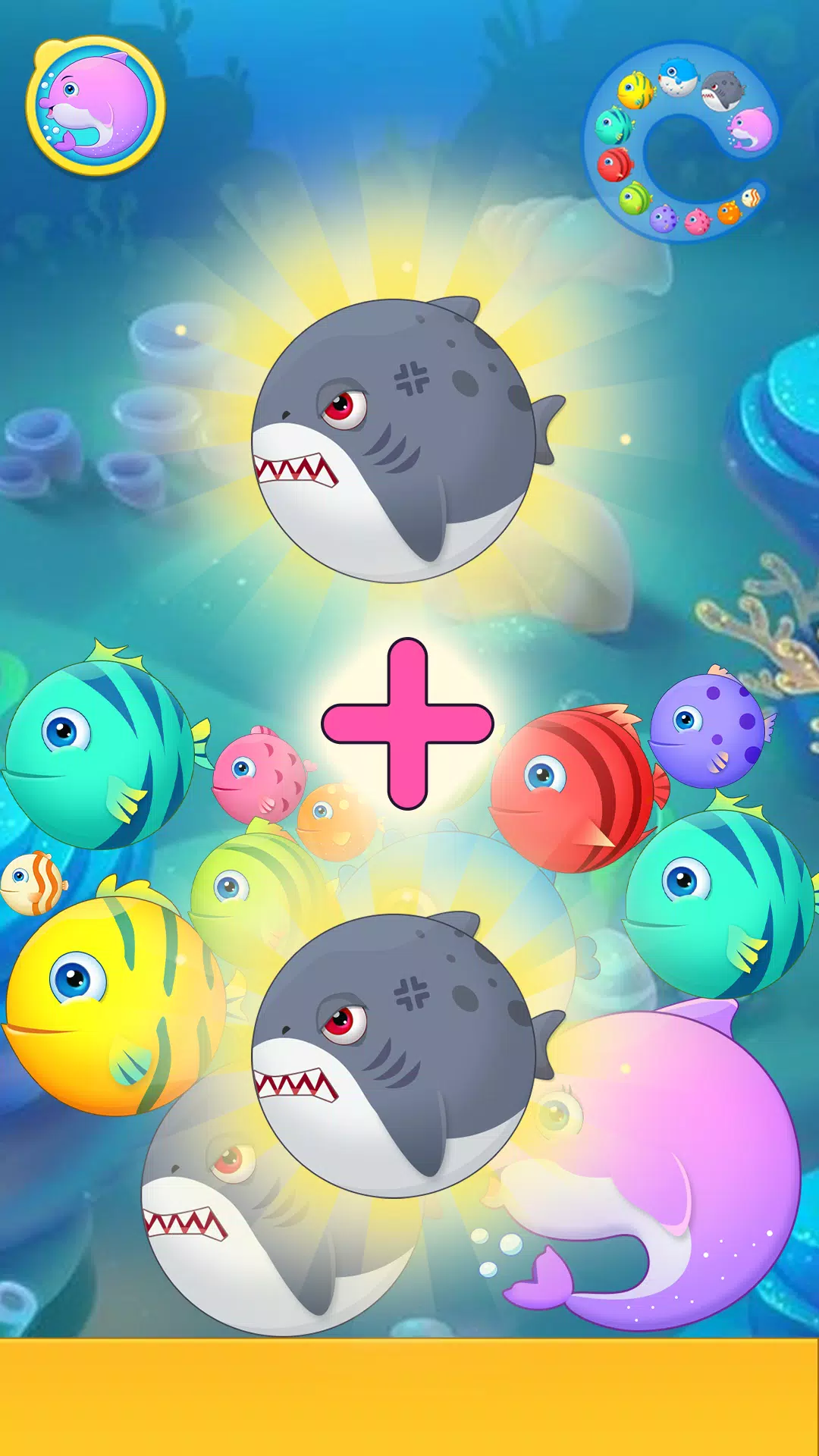 Sea Animals - Merge Game ภาพหน้าจอ 1