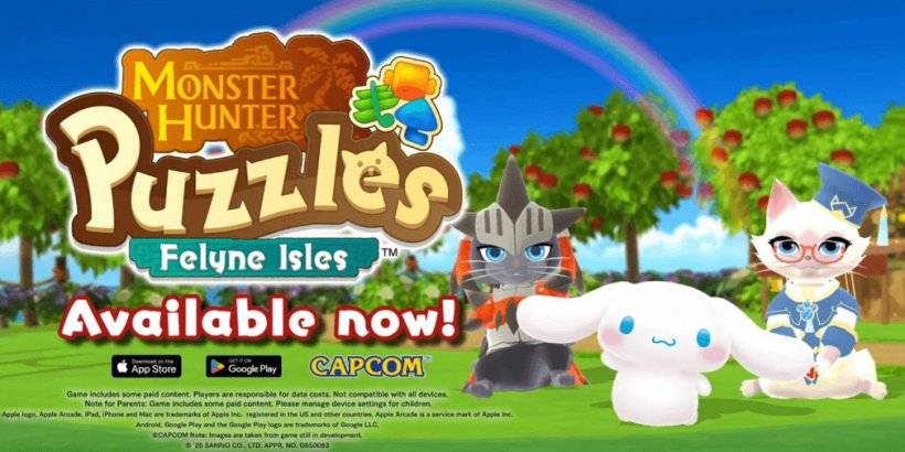 Cinnamoroll加入Monster Hunter Puzzle：Felyne Isles in New Sanrio合作