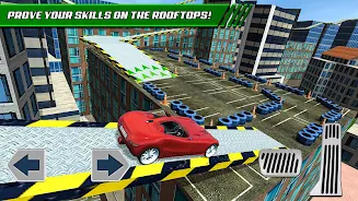 Roof Jumping Car Parking Games Скриншот 2