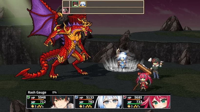 A screenshot of the action in Alter Age