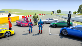 Superhero Tricky Car Stunts Zrzut ekranu 3