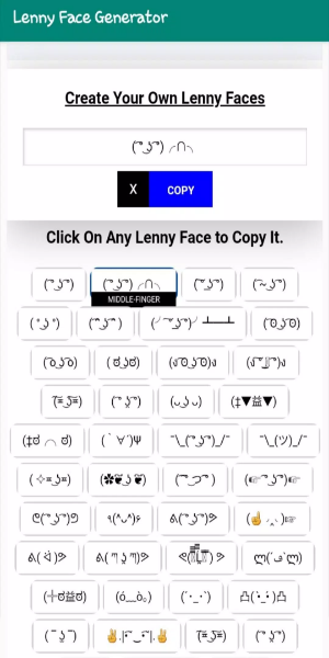 Lenny Face Generator Capture d'écran 1