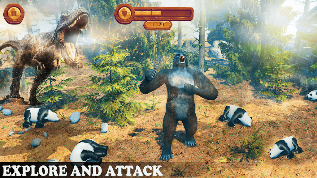 Wild Forest Gorilla Games Скриншот 3