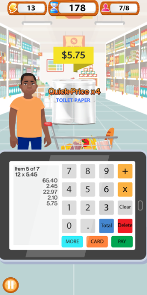 Supermarket Cashier Simulator Mod
</p>সময় সীমার মধ্যে যতটা সম্ভব গ্রাহকদের সেবা দিতে ঘড়ির বিপরীতে দৌড়ান। এই মোডটি আপনার গতি এবং নির্ভুলতা পরীক্ষা করে, আপনাকে চাপের মধ্যে সময় ব্যবস্থাপনায় দক্ষতার দিকে ঠেলে দেয়।  এটি আপনার দক্ষতার একটি রোমাঞ্চকর পরীক্ষা!<p>
</p>আরাম মোড:<p>
</p>আরো আরামদায়ক গতি পছন্দ করেন?  রিলাক্সড মোড আপনাকে নির্ভুলতার উপর ফোকাস করে আপনার নিজস্ব গতিতে গ্রাহকদের পরিবেশন করতে দেয়। এটি গেম মেকানিক্স শেখার জন্য এবং টাইমারের চাপ ছাড়াই আপনার দক্ষতা অর্জনের জন্য উপযুক্ত।<p>
</p>চ্যালেঞ্জ মোড:<p>
</p>চ্যালেঞ্জ মোড অনন্য দৃশ্যকল্প এবং বাধাগুলির সাথে অগ্রসর হয়।  চাহিদা সম্পন্ন গ্রাহকদের পরিচালনা করুন এবং সীমিত সংস্থান সহ পিক আওয়ার নেভিগেট করুন। এই মোডটি আপনার সমস্যা-সমাধান এবং অভিযোজনযোগ্যতা পরীক্ষা করে, বাস্তব-বিশ্ব সুপারমার্কেট চ্যালেঞ্জগুলিকে প্রতিফলিত করে৷<p>
</p>মাল্টিপ্লেয়ার অভিজ্ঞতা:<p>
</p>বিশ্বব্যাপী বন্ধু এবং খেলোয়াড়দের সাথে প্রতিযোগিতা বা সহযোগিতা করুন!  সর্বোচ্চ দৈনিক আয়ের জন্য প্রতিযোগিতা করুন বা ব্যস্ত সুপারমার্কেট শিফট পরিচালনা করতে একসঙ্গে কাজ করুন। মাল্টিপ্লেয়ার একটি সামাজিক উপাদান যোগ করে, যা আপনাকে কৌশল শেয়ার করতে এবং সাফল্য উদযাপন করতে দেয়।<p>
</p><p>