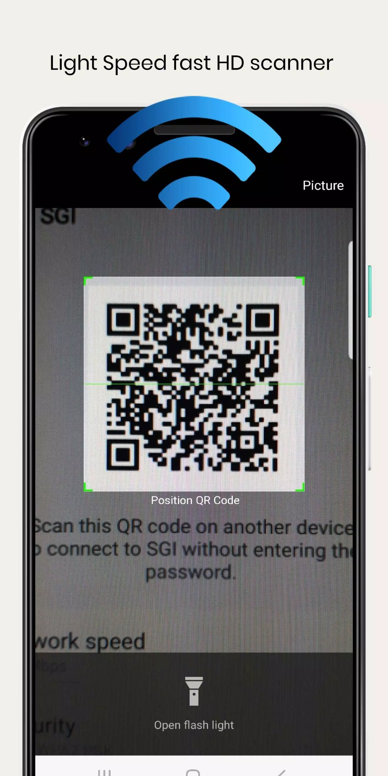 WiFi QrCode Password scanner 螢幕截圖 1