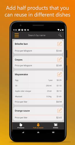 Food Cost Calculator Screenshot 1