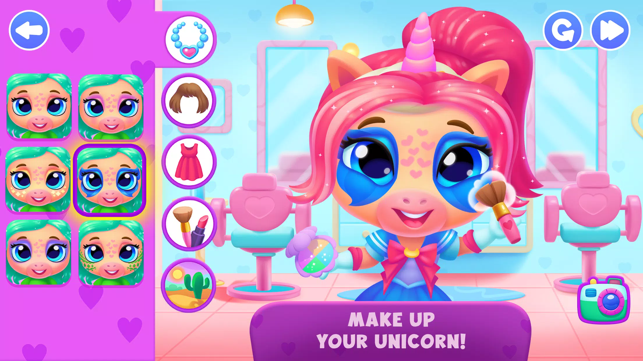 Unicorn Dress up games kids Скриншот 3