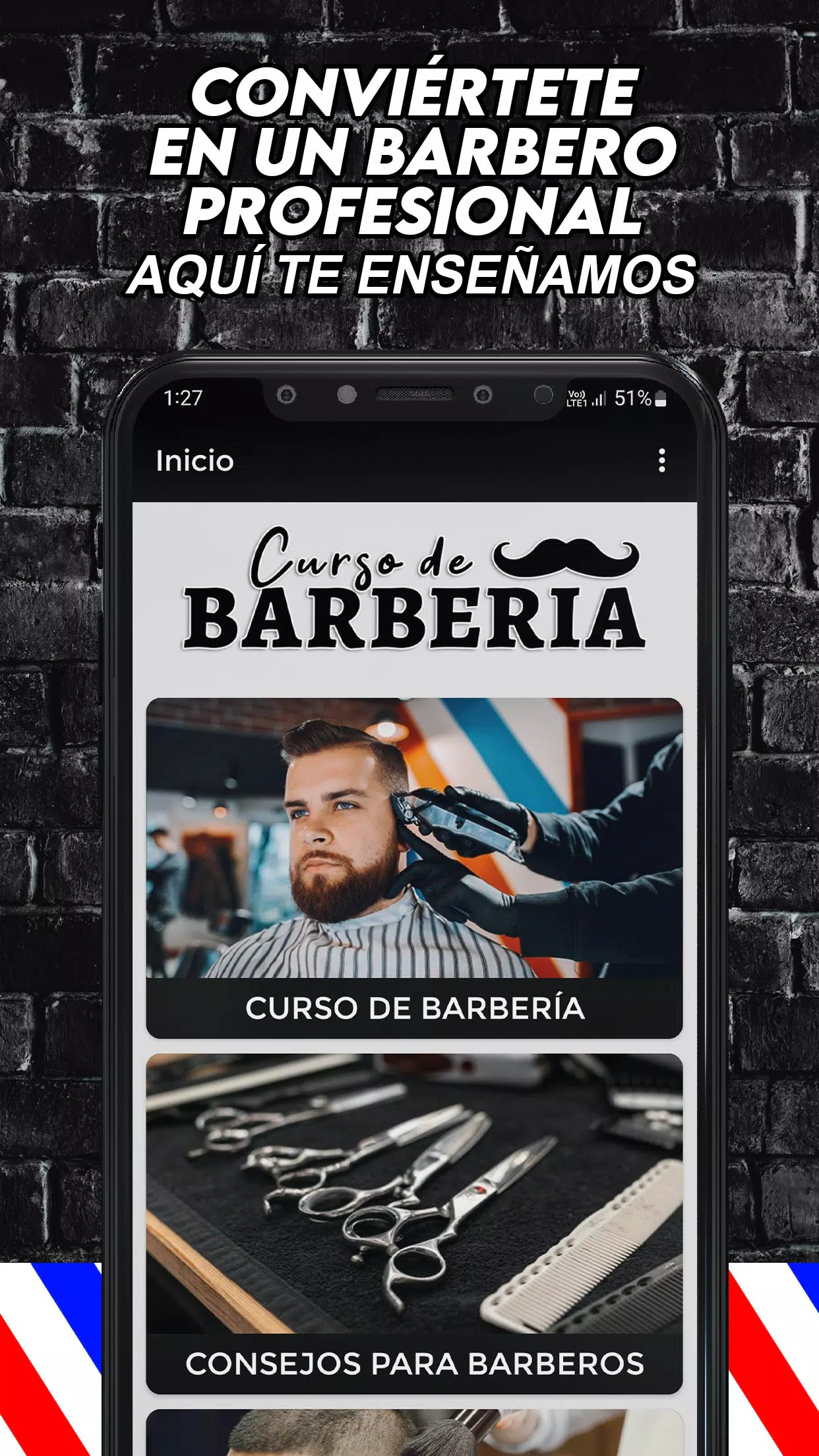 Curso de Barberia y Peluquería Capture d'écran 0