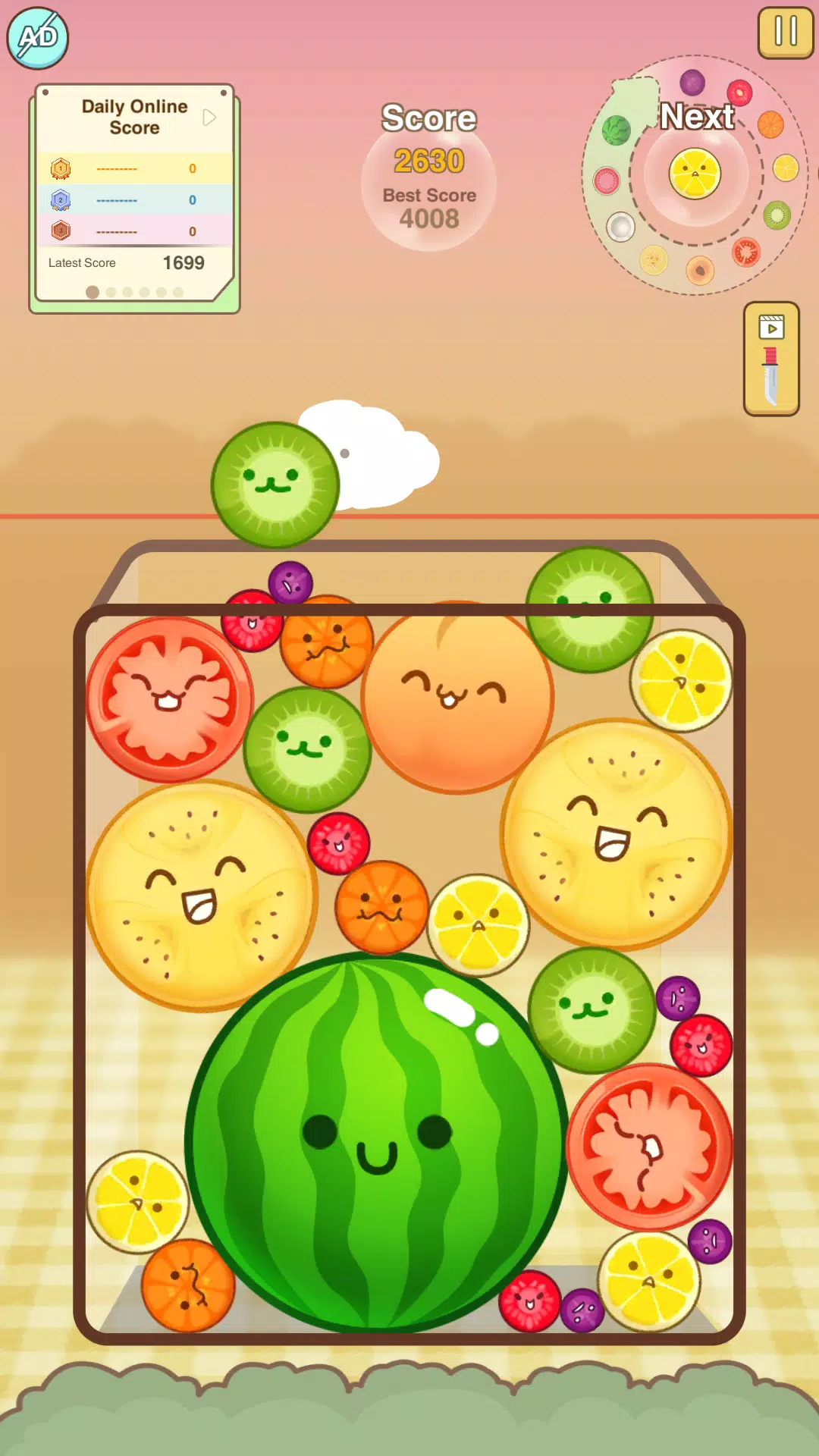 Watermelon Merge Game Schermafbeelding 0