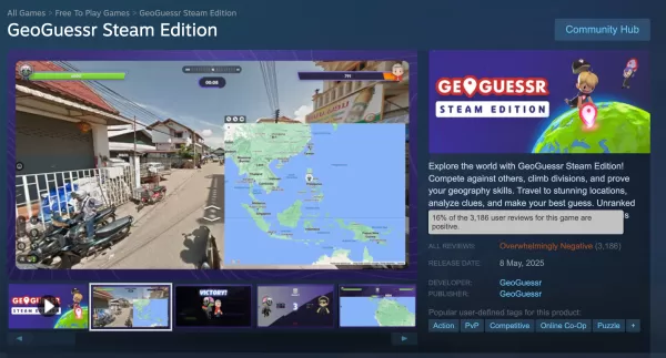 GeoGuessr 因 Steam 差评回应用户不满