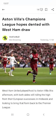 OneFootball Resultados Futebol Captura de tela 1