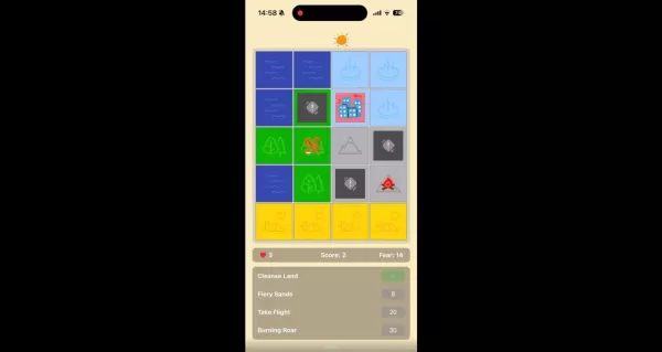 Ảnh chụp màn hình của Game Playplay Gạch của Eldermyth thể hiện cơ học khác nhau của nó
