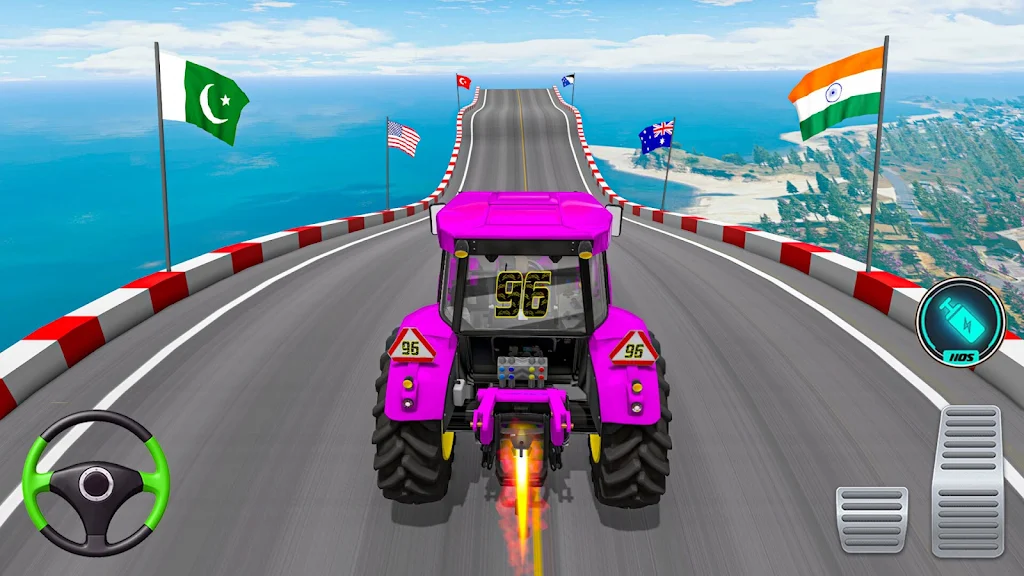 Mega Ramp Tractor Stunt Game 螢幕截圖 3