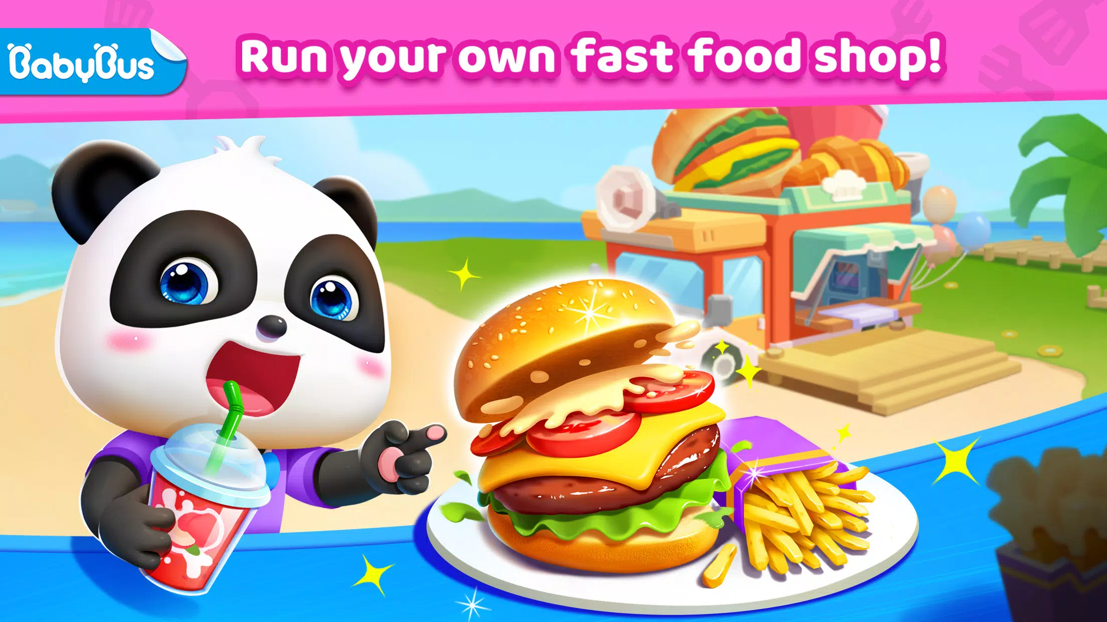 Little Panda's Fast Food Cook Schermafbeelding 0