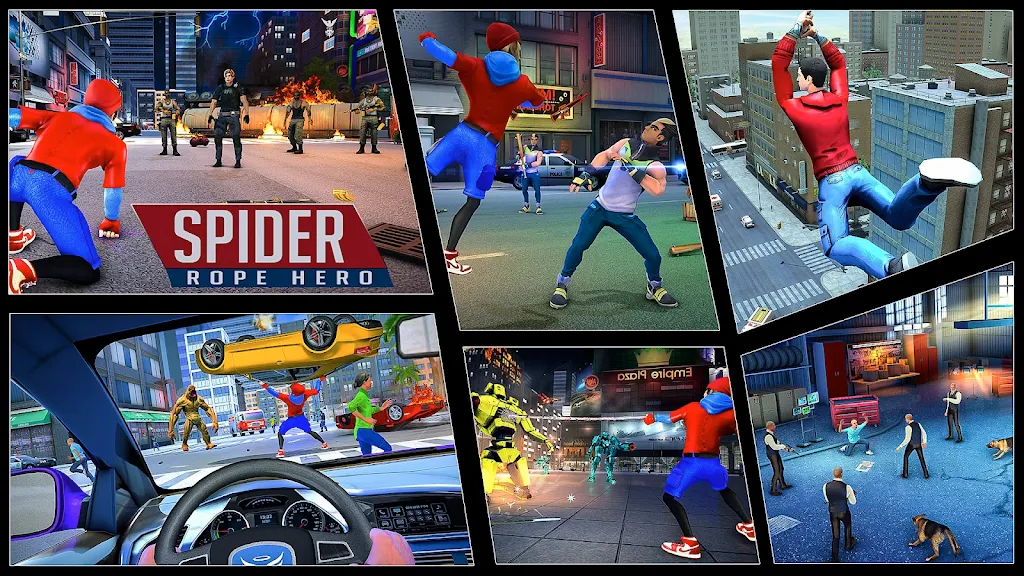 Flying Spider Fight Hero Games Screenshot 0