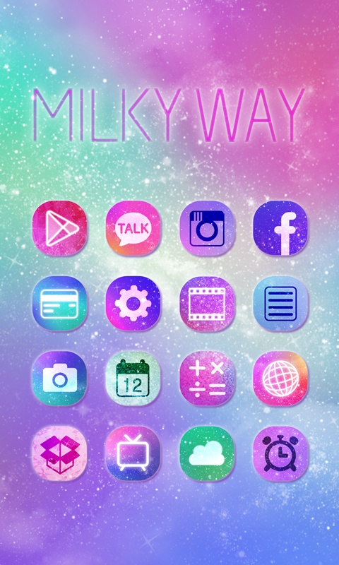 Milky Way GO Launcher Theme应用截图第2张