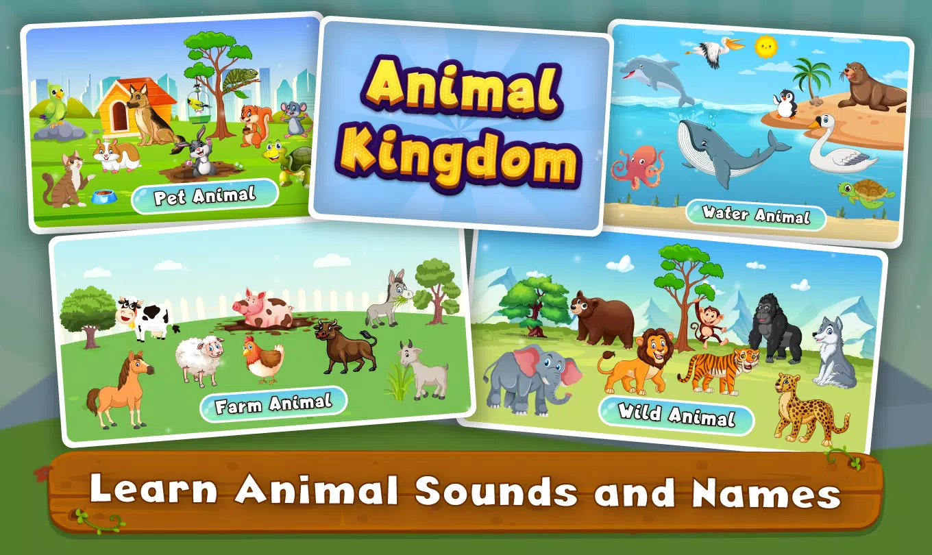 Kids Animal Sounds & Games Tangkapan skrin 2