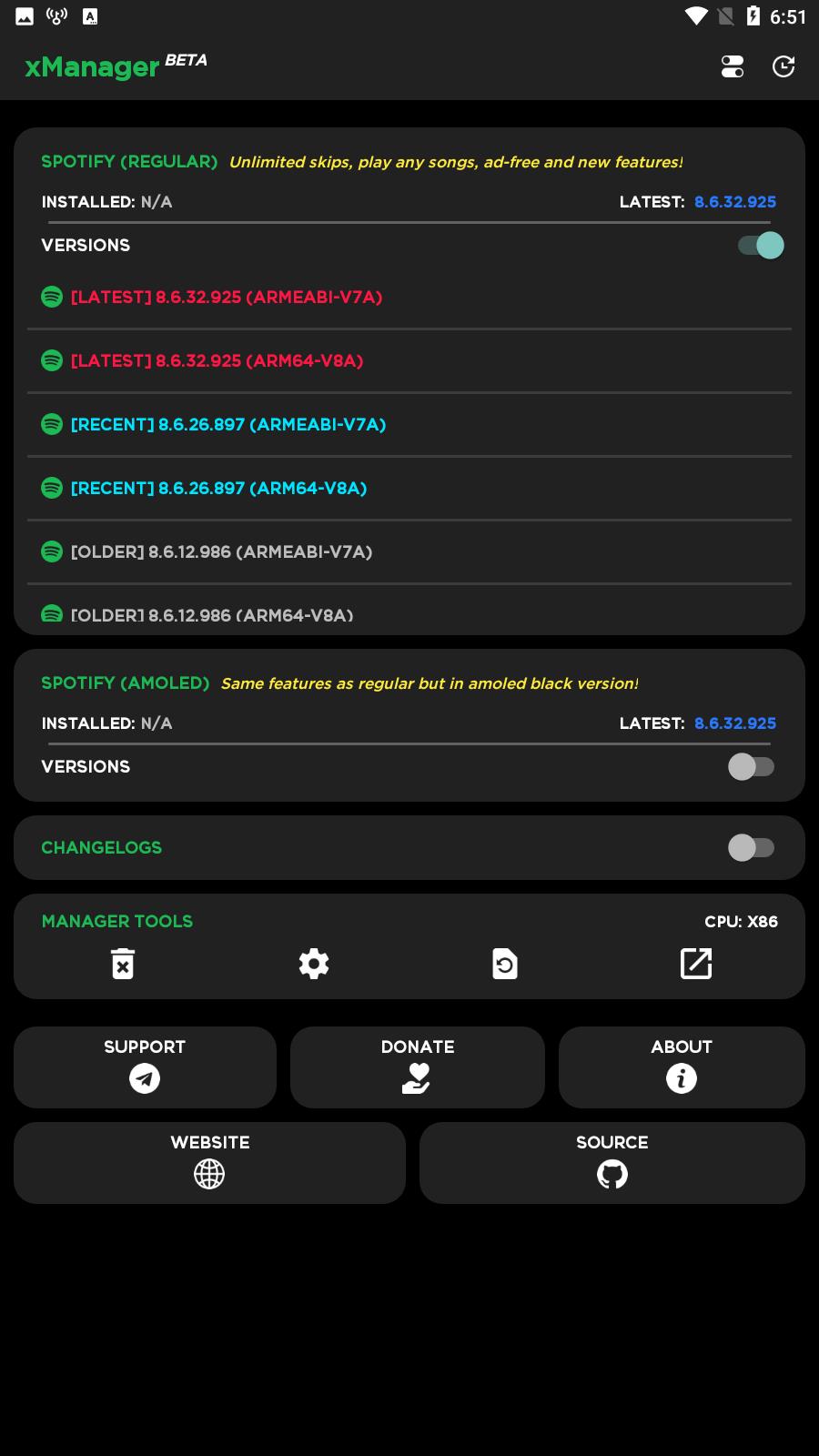 Schermata xManager For Spotify 1