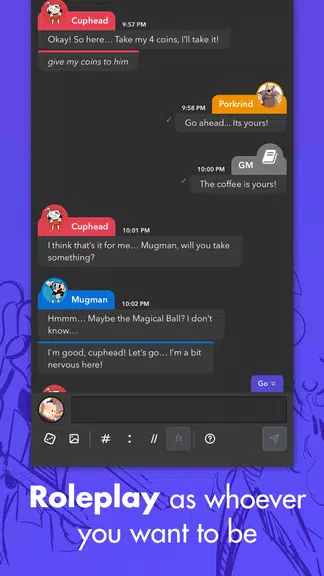 mRPG - Chat app to play RPGs Schermafbeelding 1