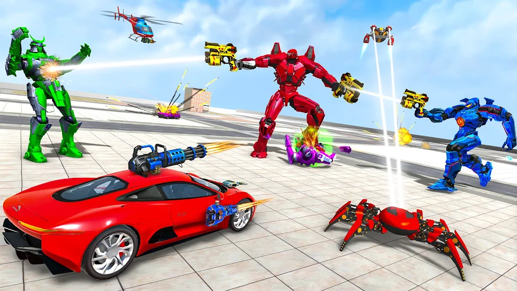 Spider Robot Games: Robot Car Tangkapan skrin 3