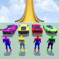 Superhero Car: Mega Ramp Games