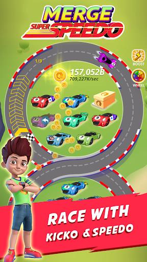 Merge Super Speedo - Kicko Car Tycoon スクリーンショット 1