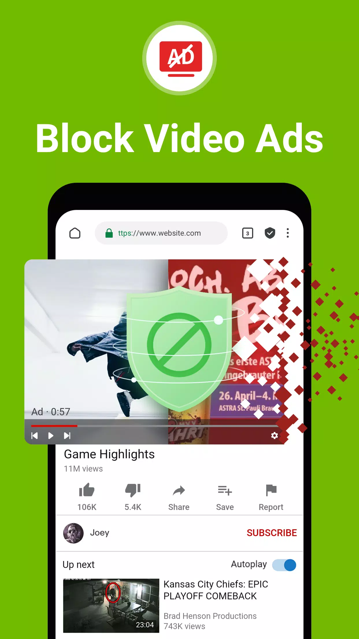 FAB Adblocker Browser: Adblock Captura de tela 0