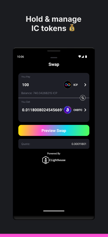 Plug Crypto Wallet Captura de pantalla 0