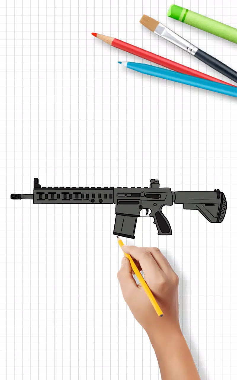 How to draw weapons step by st Скриншот 3