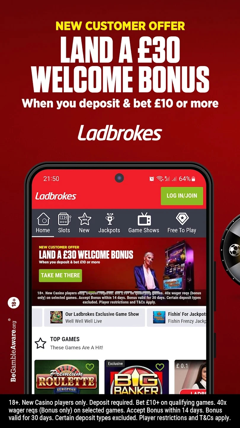 Ladbrokes Casino Slots & Games Zrzut ekranu 1