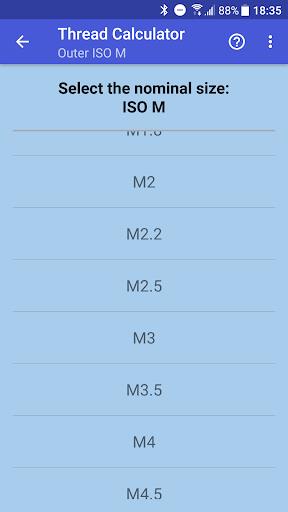 Thread calculator Screenshot 1