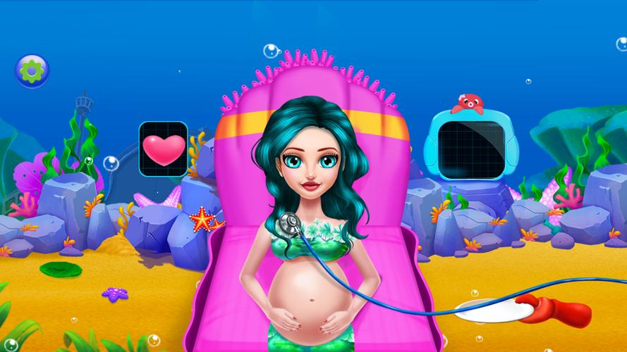 Pregnant Mermaid Mommy Salon Zrzut ekranu 1