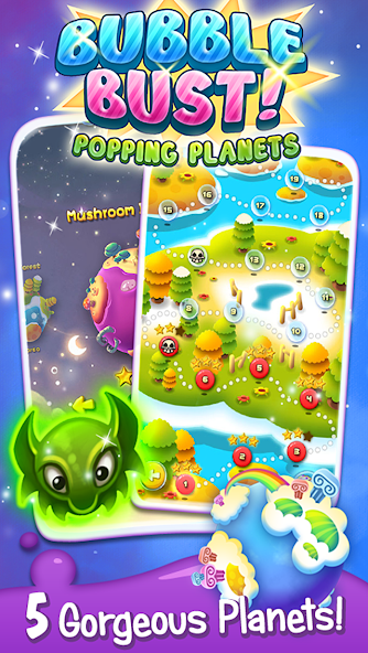 Bubble Bust! - Popping Planets 스크린샷 2