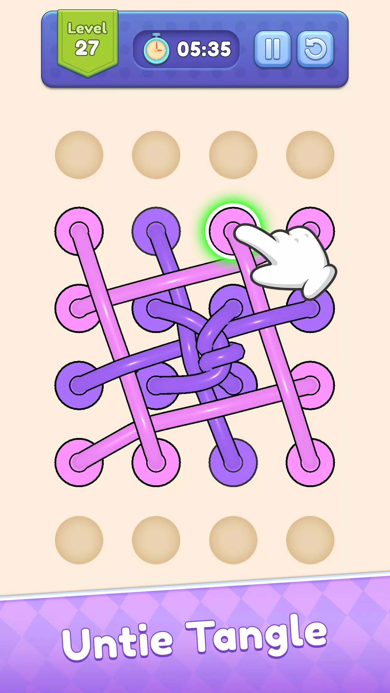 Tangle Out: Rope Puzzle Zrzut ekranu 0