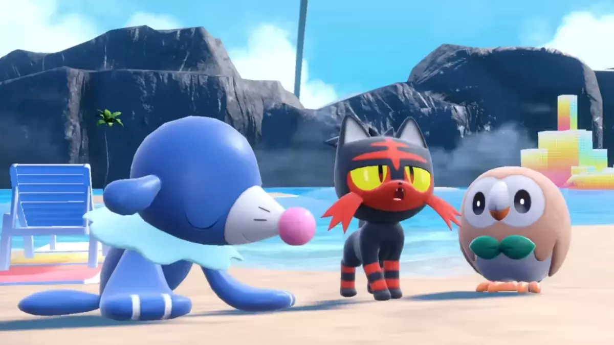 Gen 7 Starter Poppplio, Litten und Row in Pokémon Scarlet & Violet