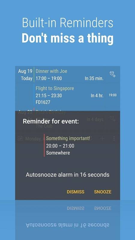 Calendar Widget: Month/Agenda Captura de pantalla 1