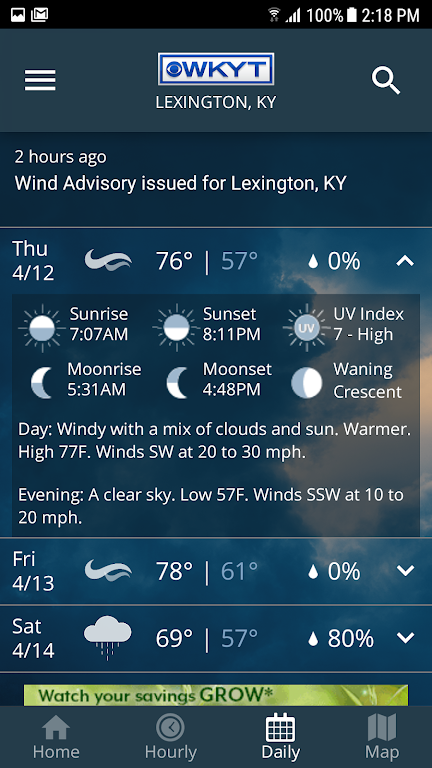 WKYT Weather Schermafbeelding 3