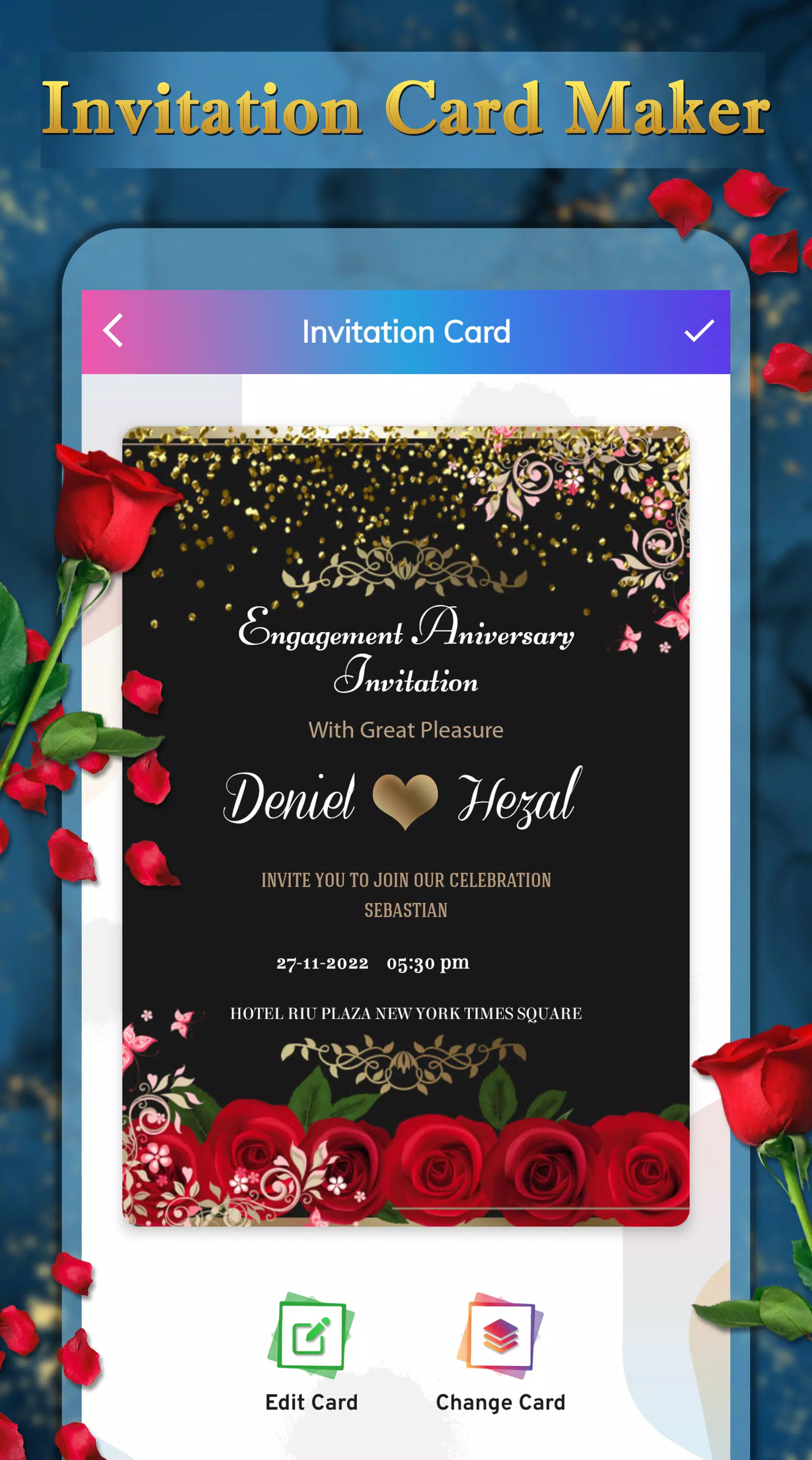 Invitation Card Maker Schermafbeelding 2