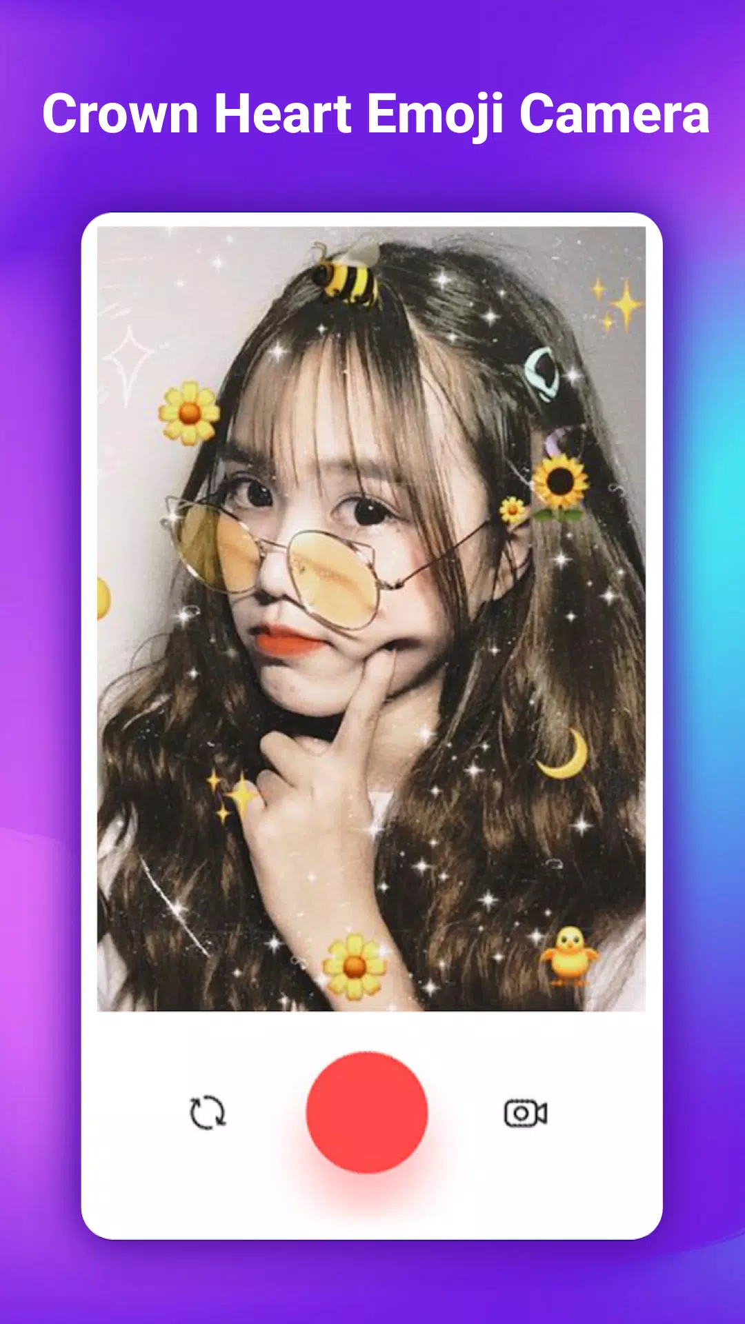 Crown Heart Emoji Camera ภาพหน้าจอ 2