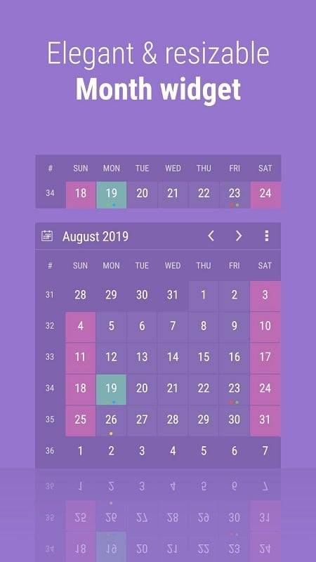 Calendar Widget: Month/Agenda Скриншот 0