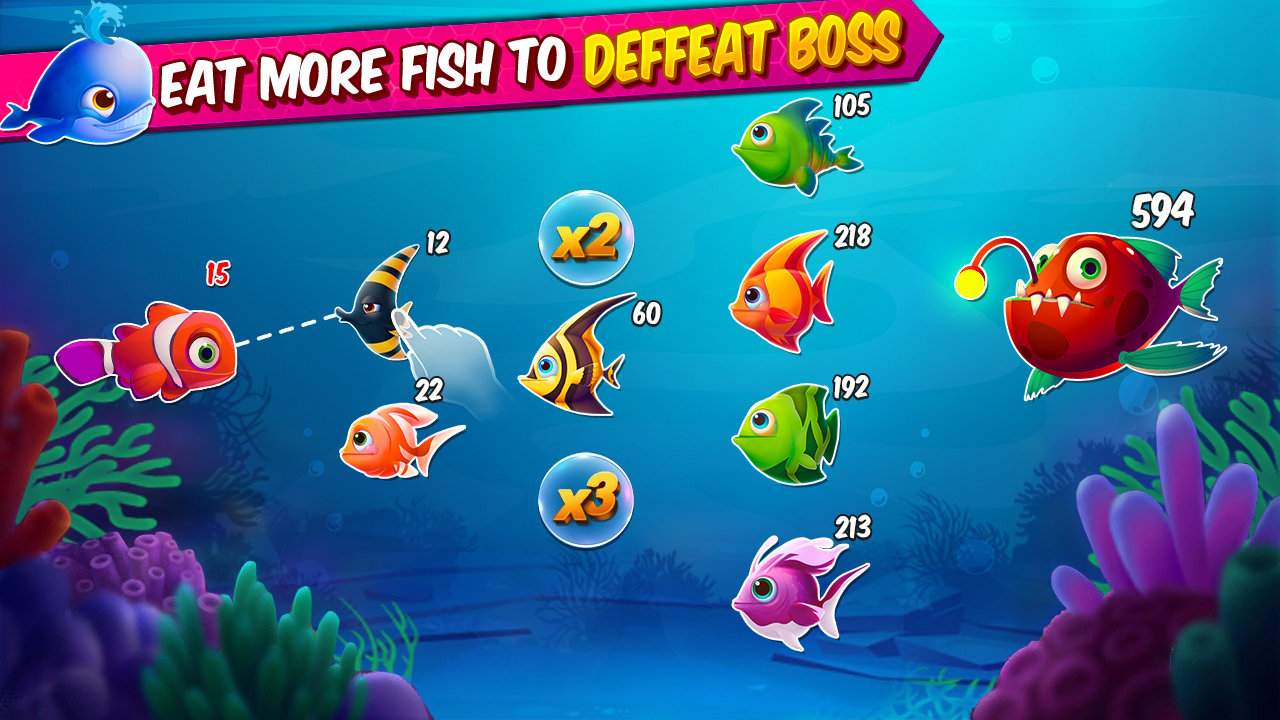 Big Eat Fish Games Shark Games Tangkapan skrin 1