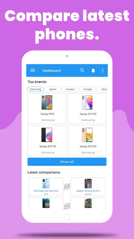 Compare Phones Prices & Specs ภาพหน้าจอ 0
