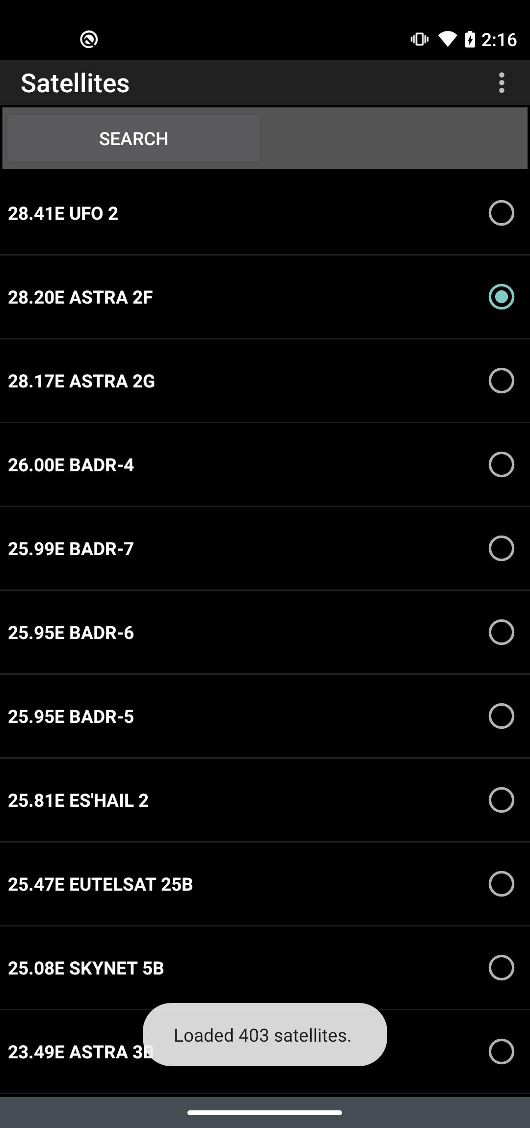 Satellite Locator Schermafbeelding 1