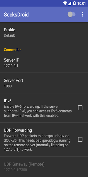 SocksDroid 螢幕截圖 0