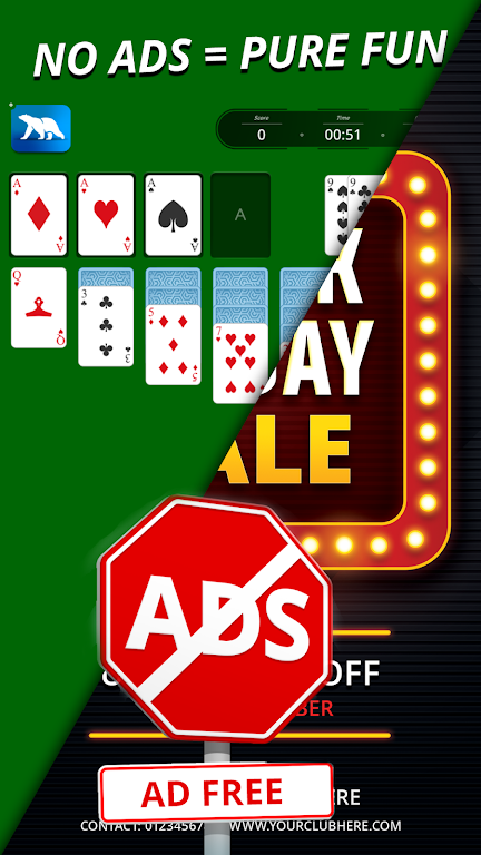 Solitaire - 3 in 1 Card games Screenshot 1