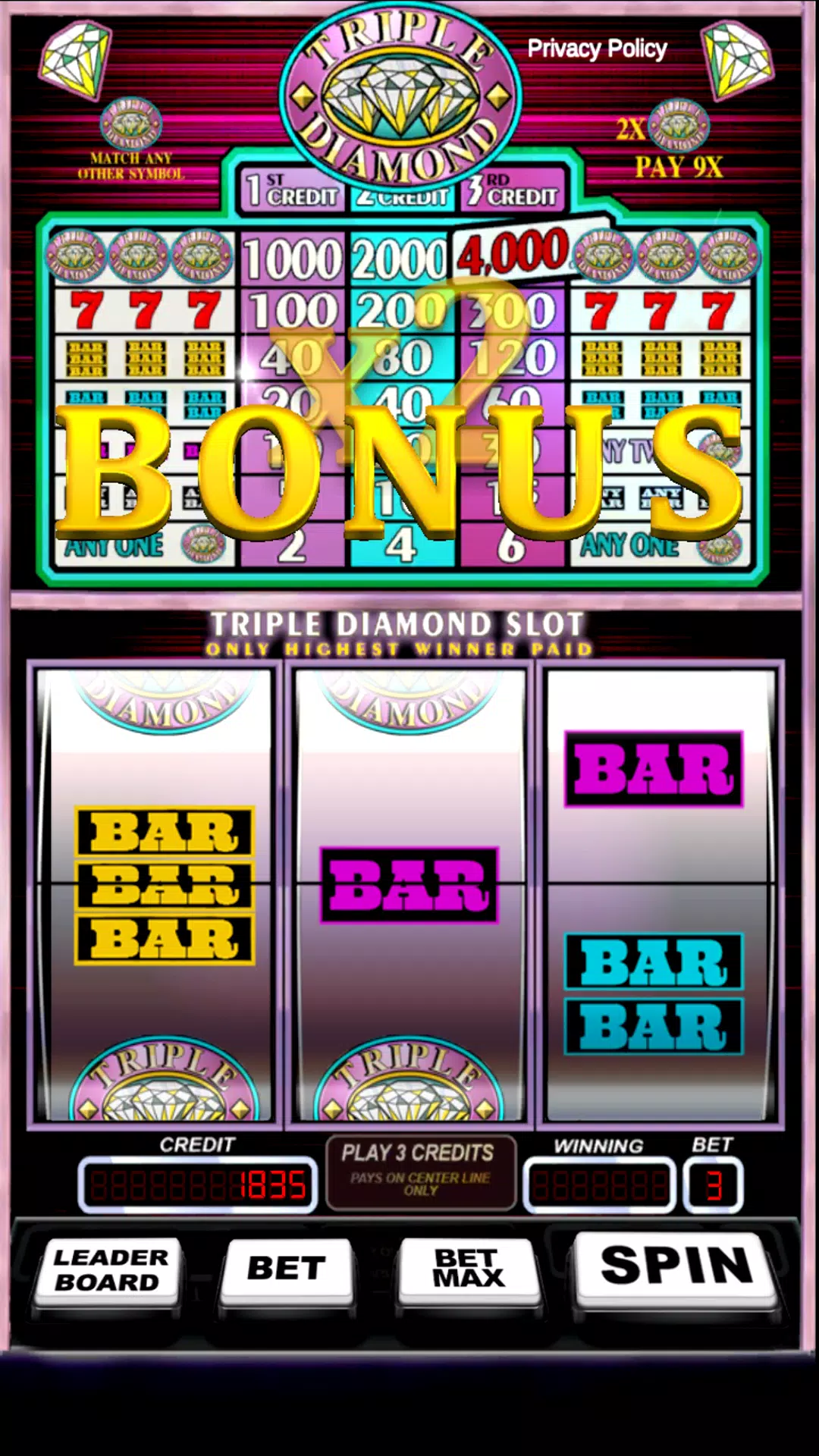 Triple Pay Diamond Slot स्क्रीनशॉट 1