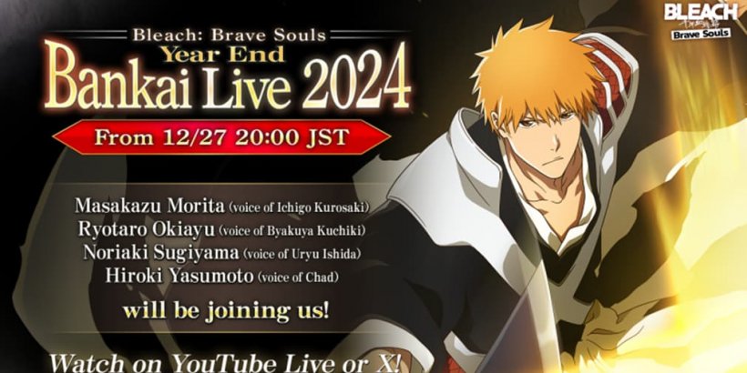 Bleach: Brave Souls ฉลอง end แห่งปี ด้วย Livestream พิเศษ และรูปลักษณ์ของอนิเมะ VAS